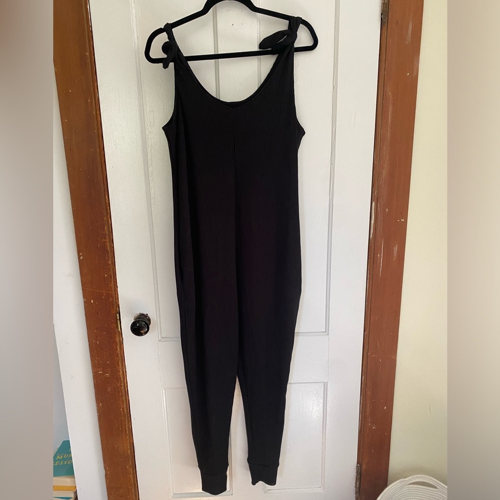 Smash & Tess black ribbed jumpsuit